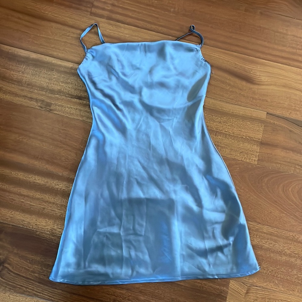 Hollister grey silky slip dress